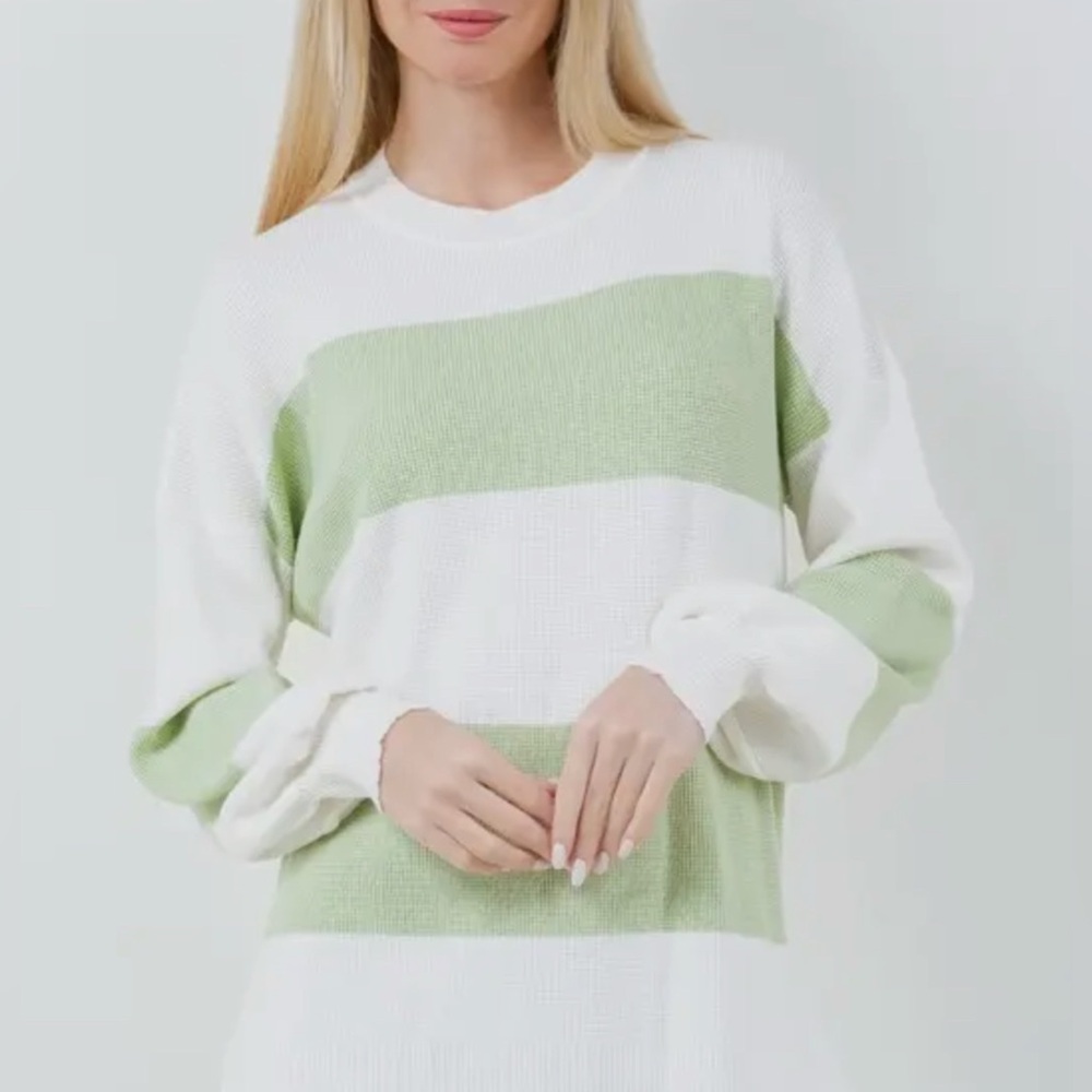 NWT Striped pullover sweater - Mint